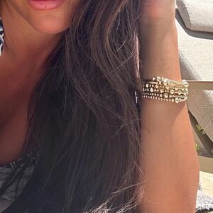 Gold beaded bracelets